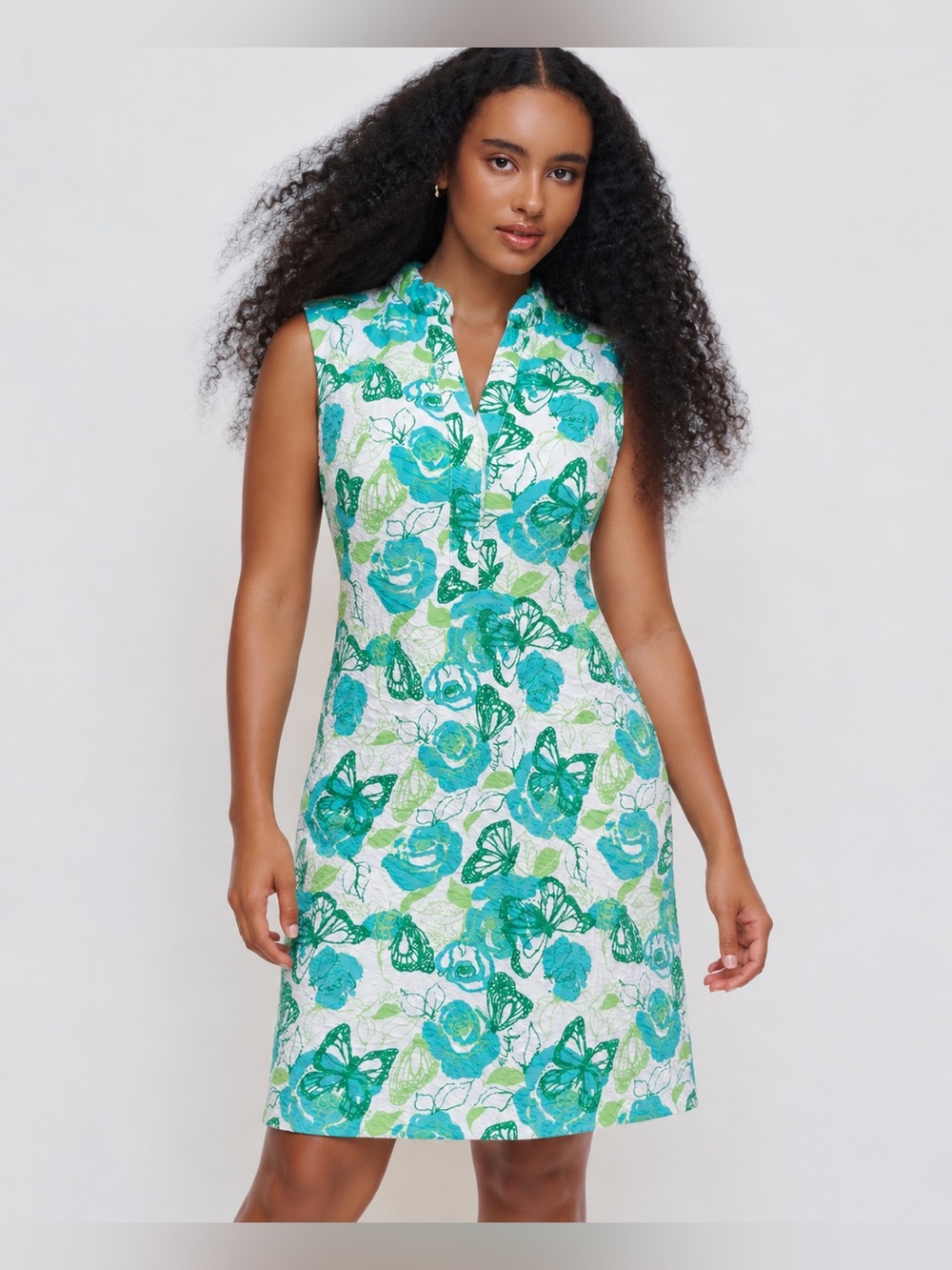 Lilly Pulitzer Elsey Shift Dress XL Butterfly & Floral Print